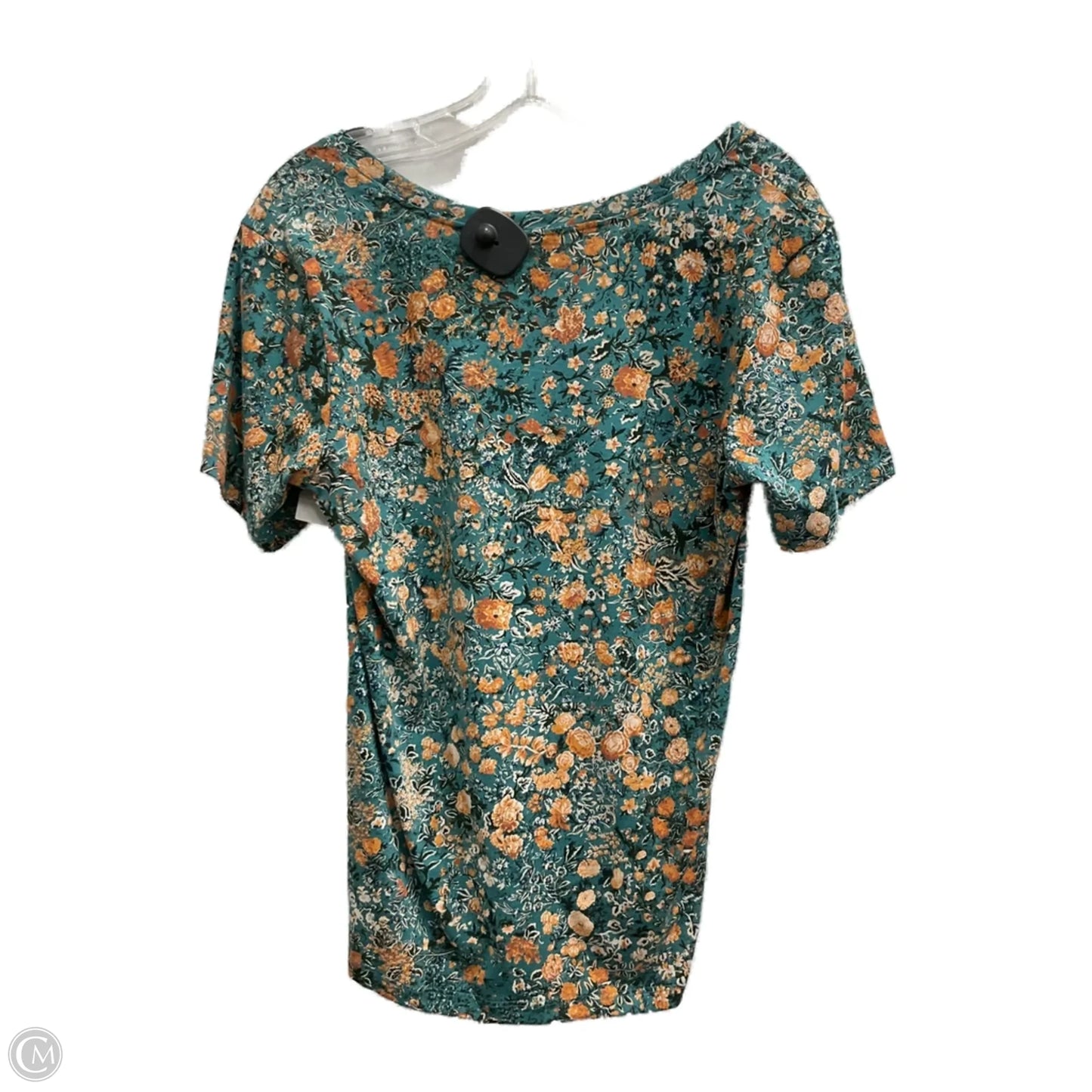 Top Short Sleeve By Peruvian Connection In Floral Print, Size: S