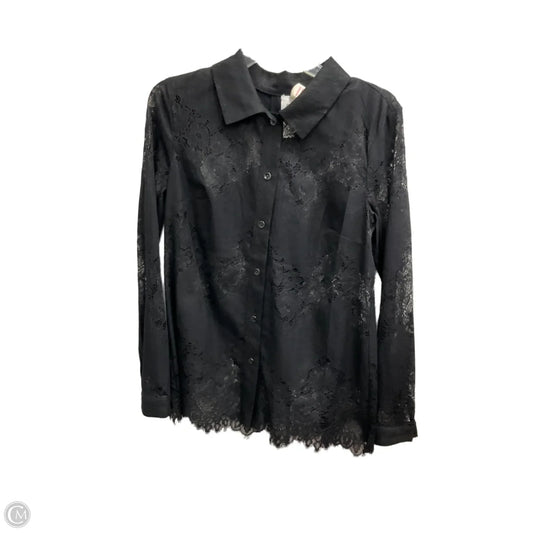 Blouse Long Sleeve By Cabi In Black, Size: S