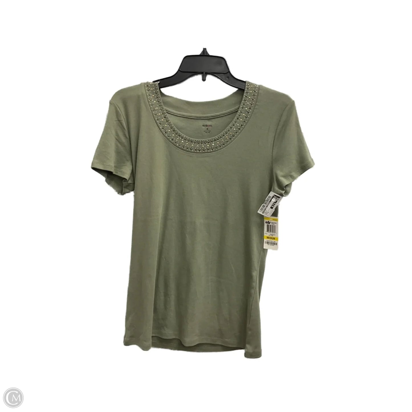 Top Short Sleeve By Style And Company In Green, Size: M