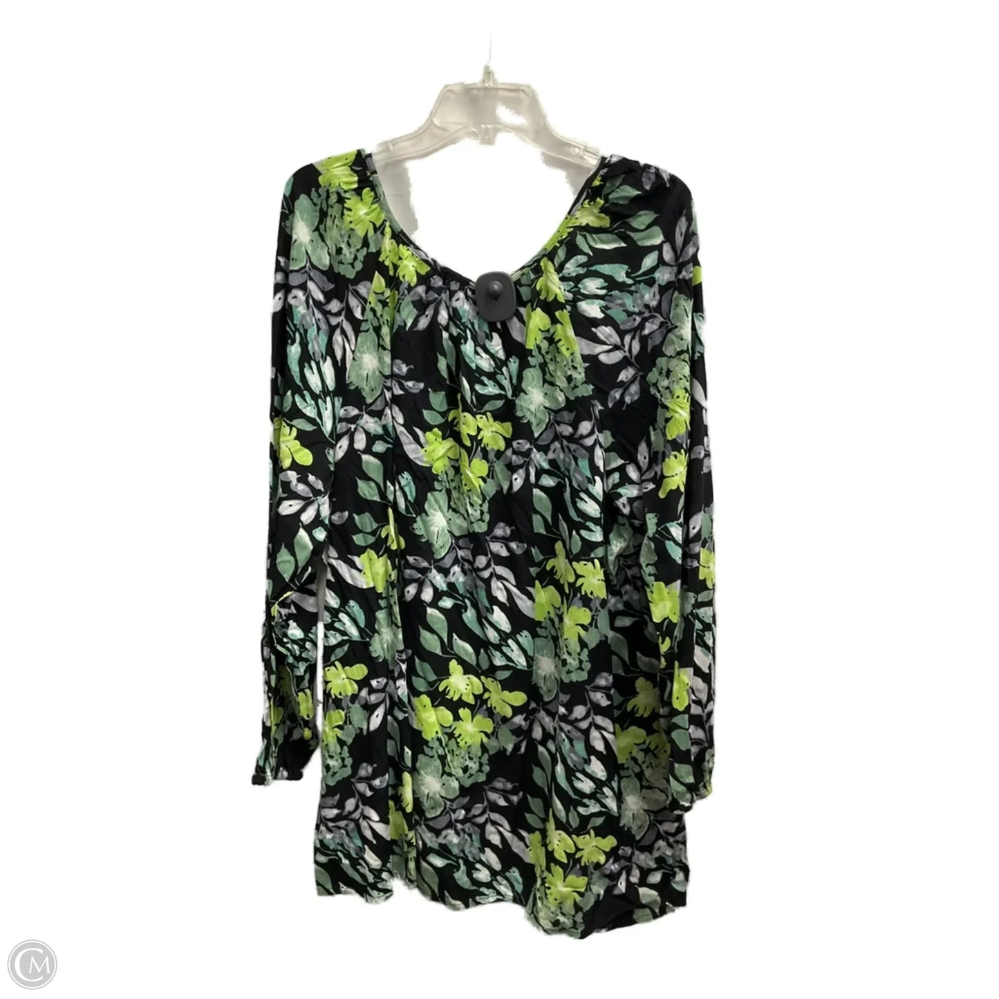 Top Long Sleeve By Ellos In Floral Print, Size: 1x