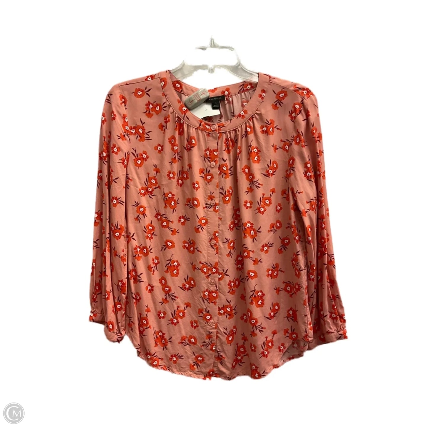 Top Long Sleeve By Ann Taylor In Floral Print, Size: S