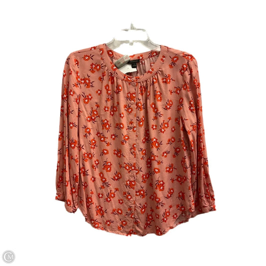 Top Long Sleeve By Ann Taylor In Floral Print, Size: S
