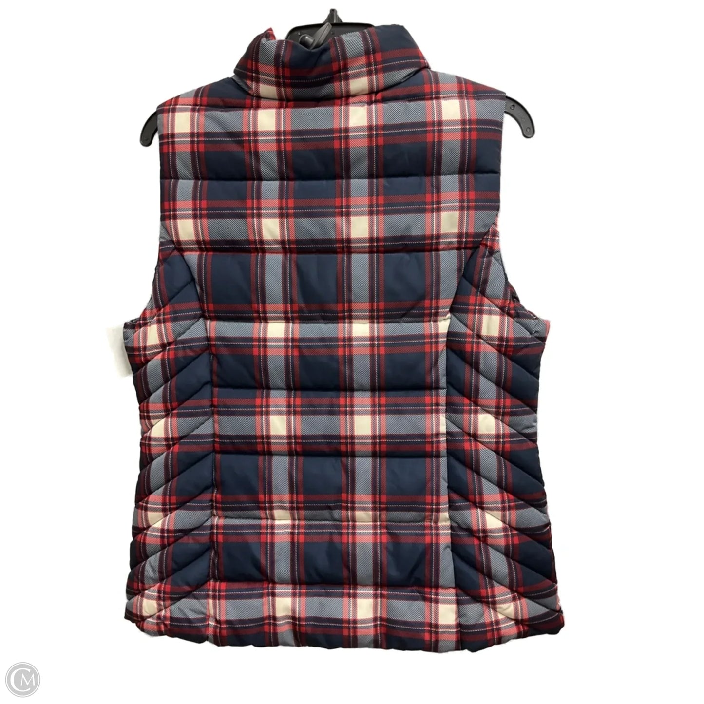 Vest Puffer & Quilted By Tommy Hilfiger In Blue Red & White, Size: M