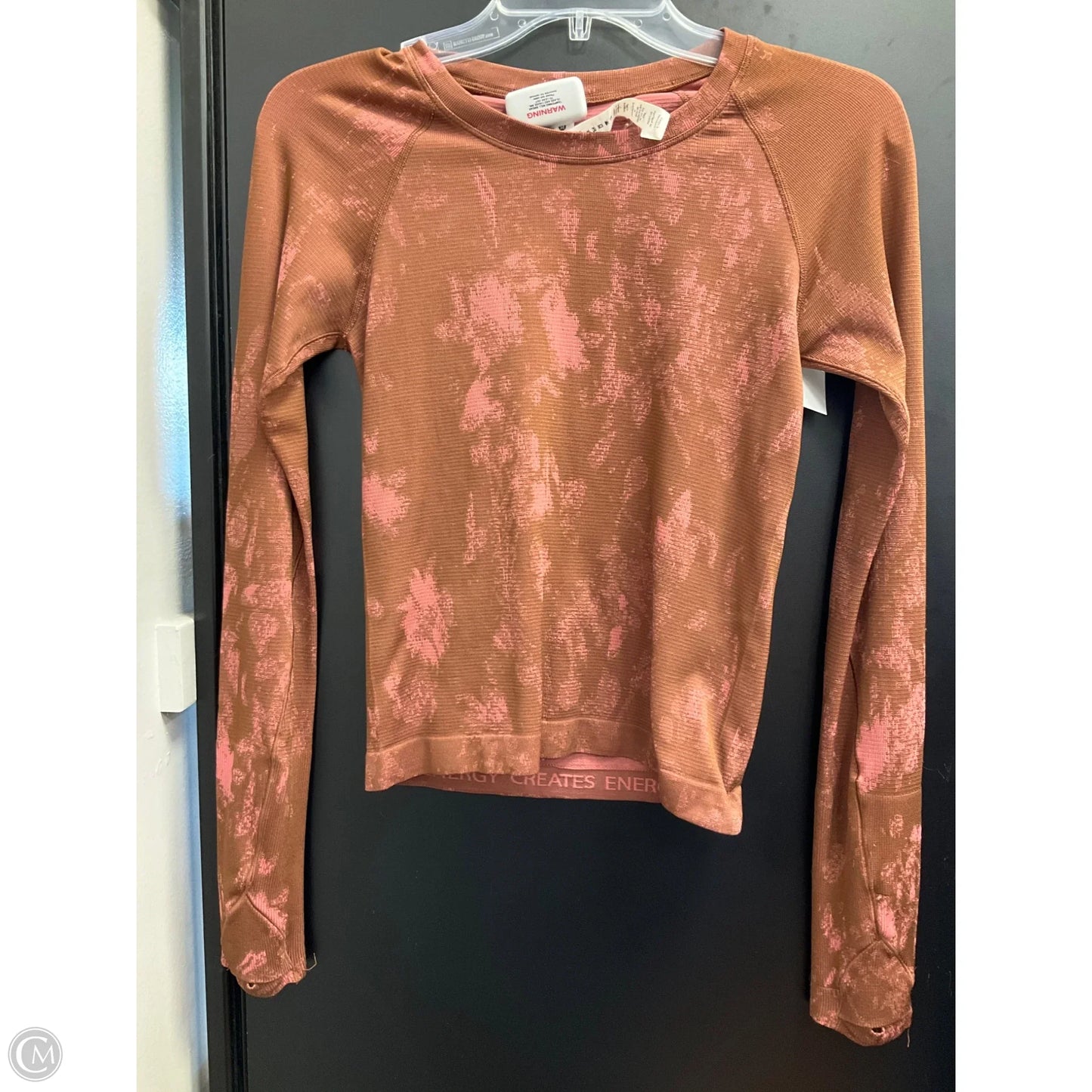 Athletic Top Long Sleeve Crewneck By Lululemon In Brown & Pink, Size: 4
