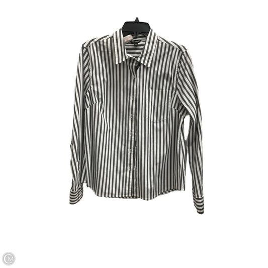 Blouse Long Sleeve By Limited In Striped Pattern, Size: L