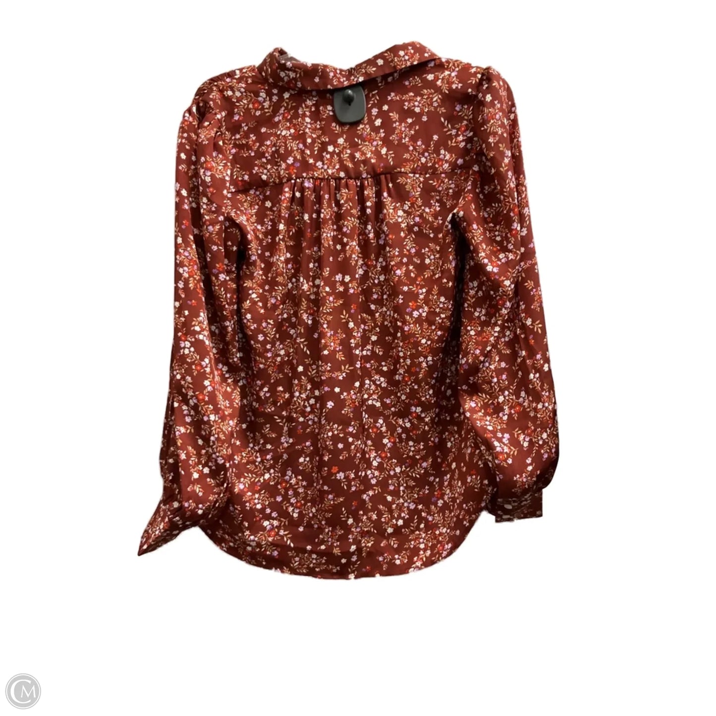 Blouse Long Sleeve By Ann Taylor In Floral Print, Size: S