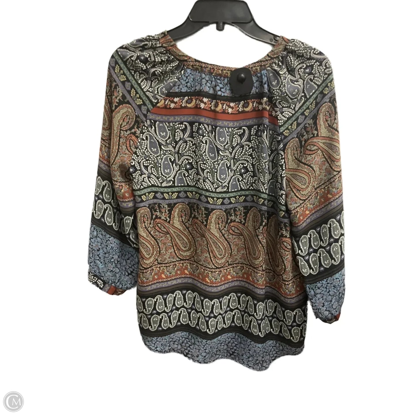 Top Long Sleeve By Chelsea And Theodore In Grey, Size: M