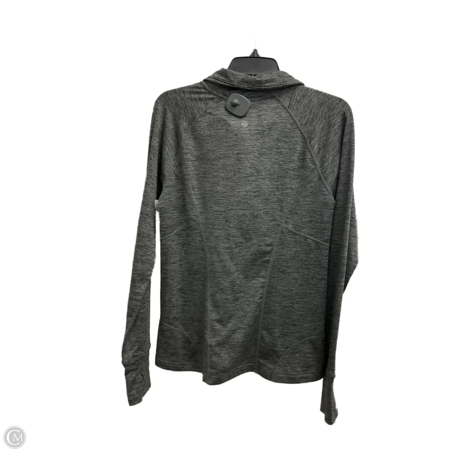 Athletic Top Long Sleeve Collar By Eddie Bauer In Grey, Size: M