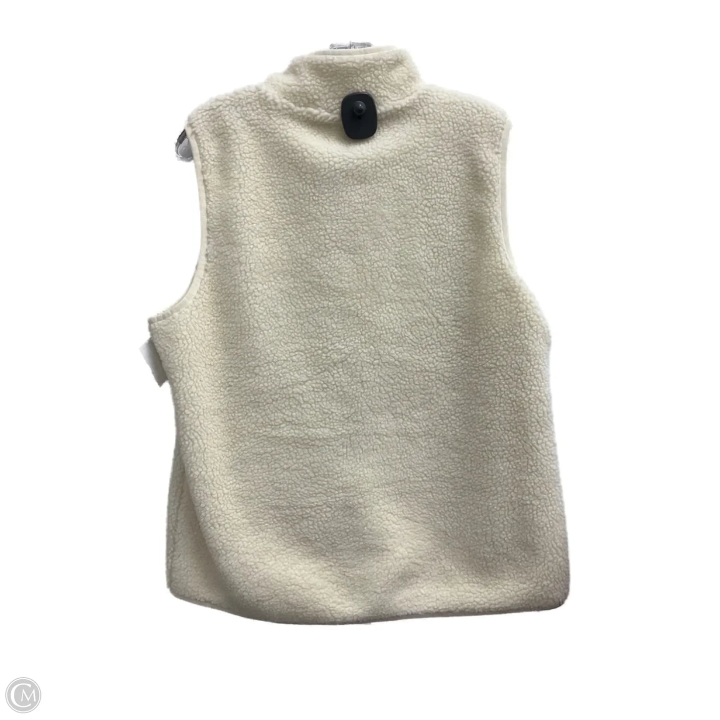 Vest Faux Fur & Sherpa By Talbots In Cream, Size: L