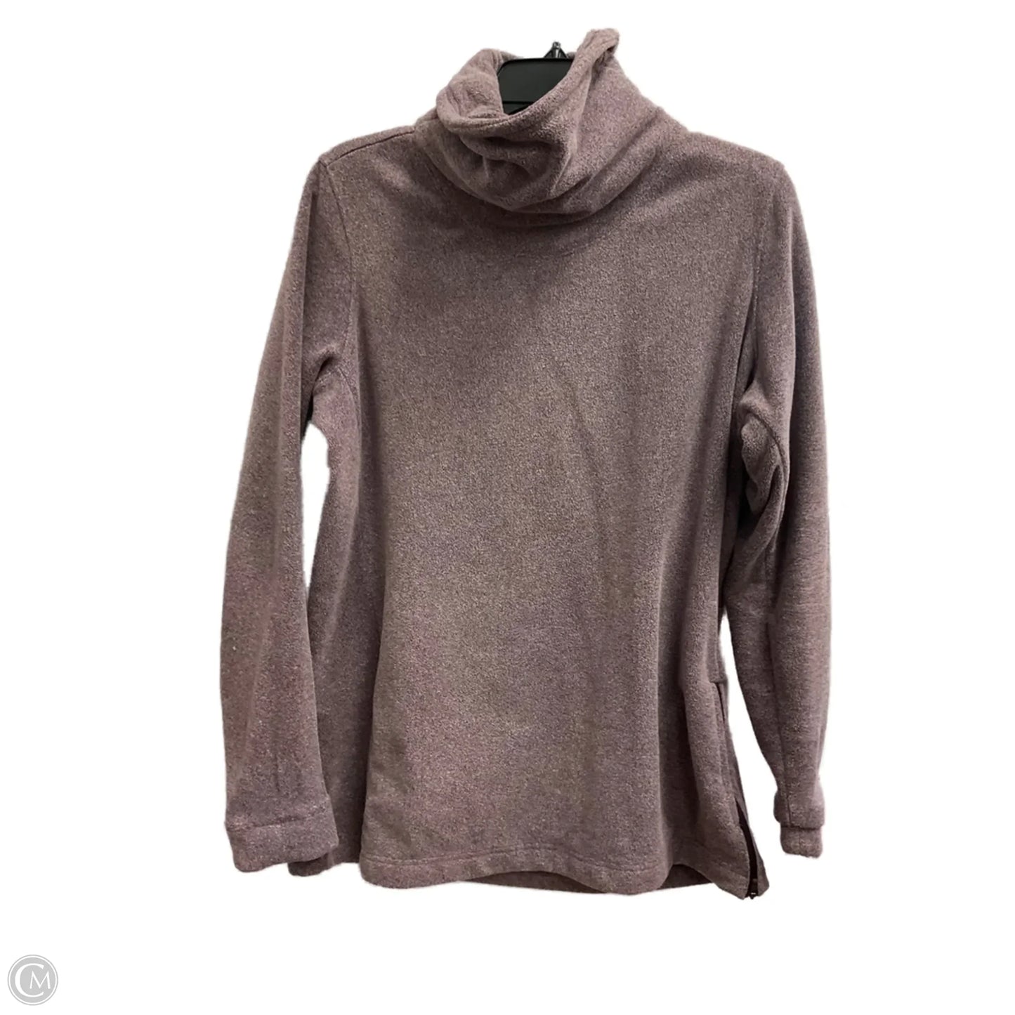 Athletic Top Long Sleeve Crewneck By Nike Apparel In Maroon, Size: M