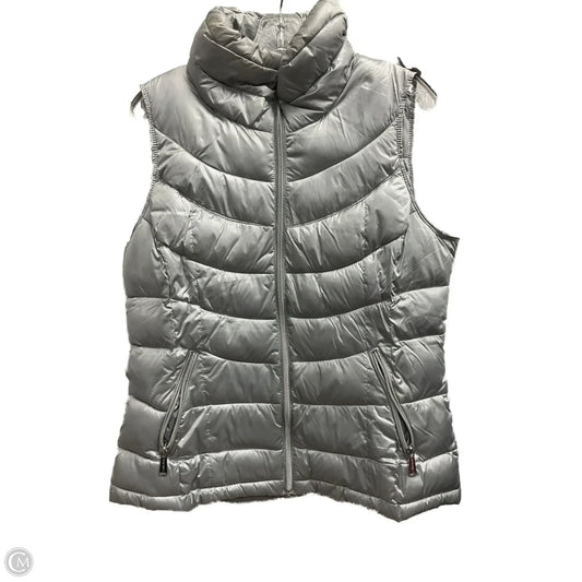 Vest Puffer & Quilted By Calvin Klein In Silver, Size: L