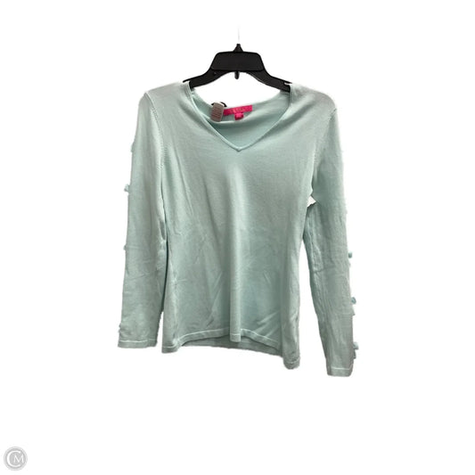 Top Long Sleeve Designer By Lilly Pulitzer In Blue, Size: S
