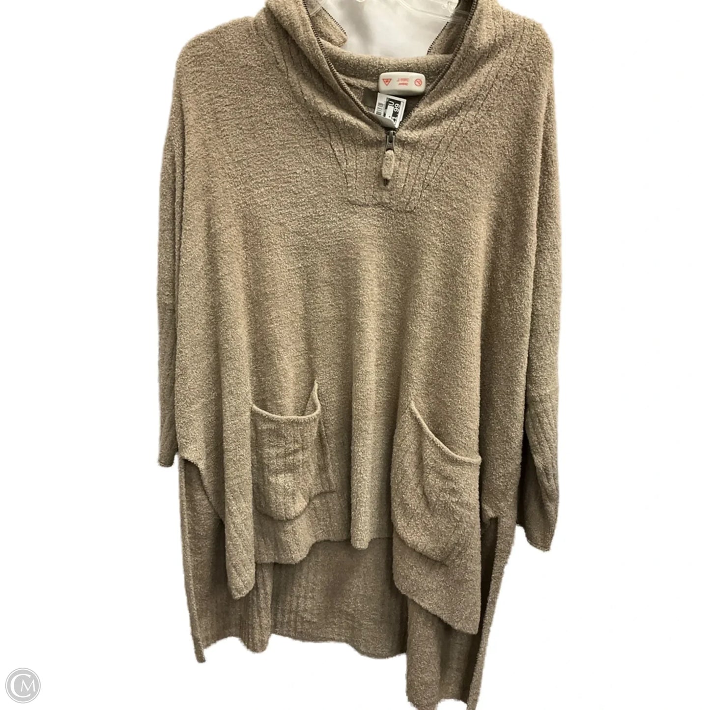 Top 3/4 Sleeve By Barefoot Dreams In Taupe, Size: S