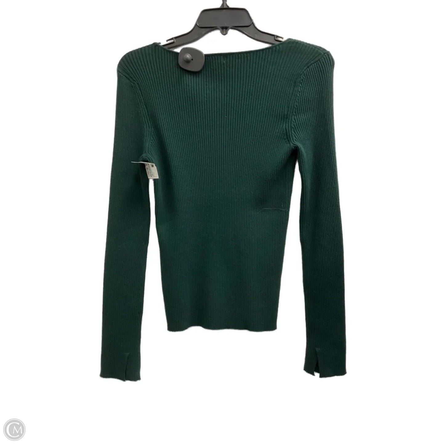 Top Long Sleeve By Calvin Klein In Green, Size: S