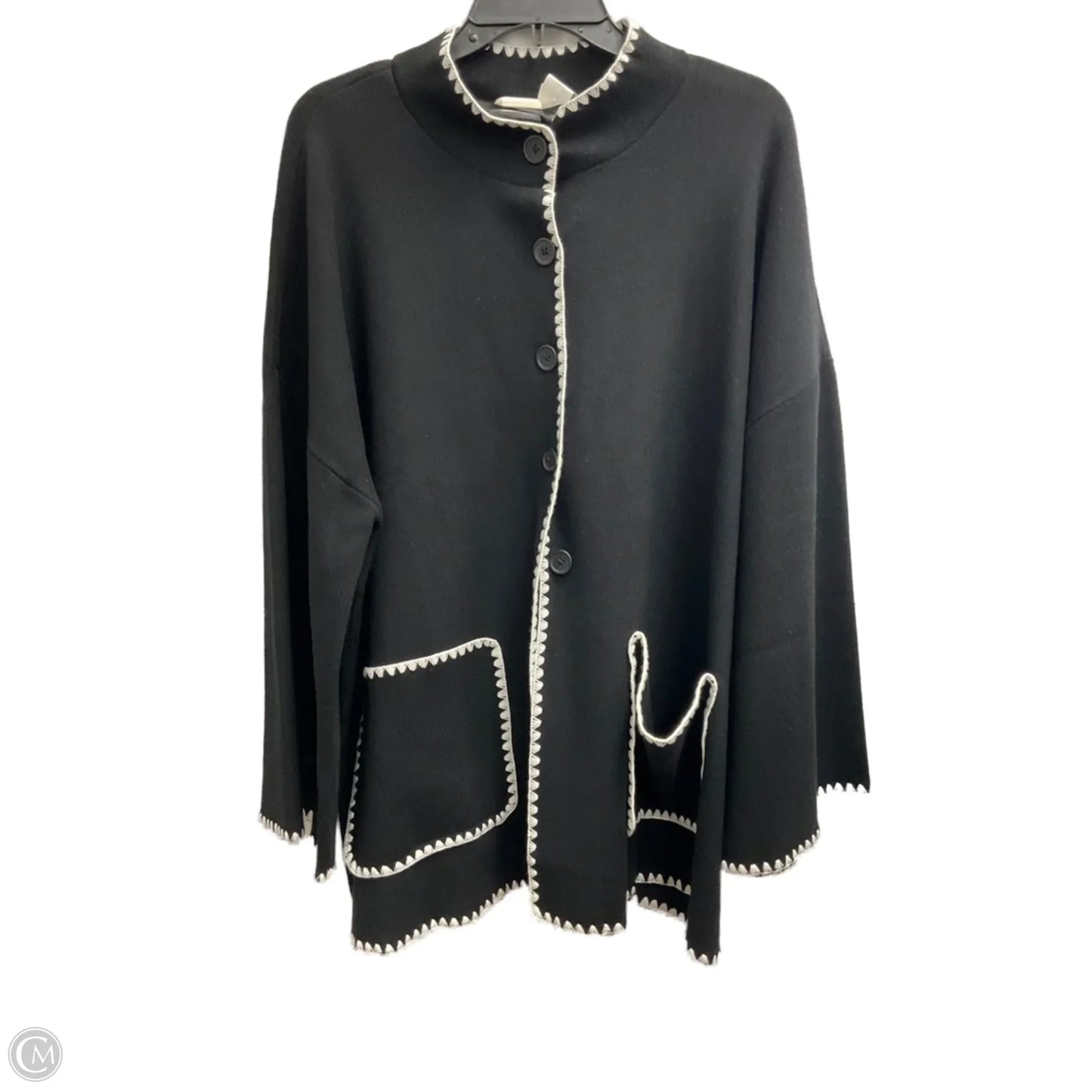 Cardigan By Lane Bryant In Black & White, Size: 1x