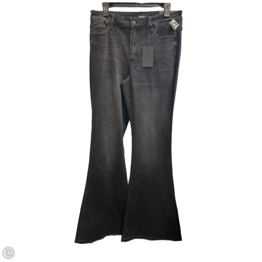 Jeans Flared By Zenana In Black Denim, Size: 12