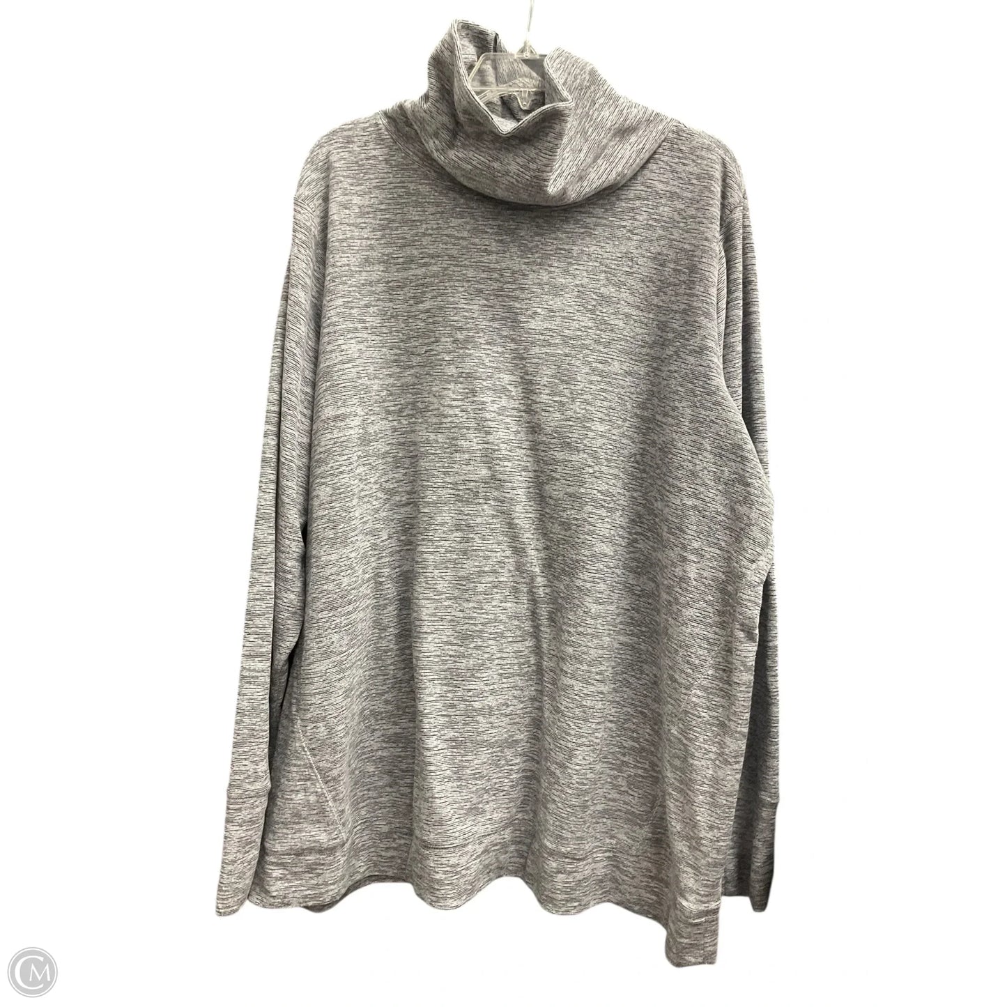 Athletic Top Long Sleeve Collar By Tek Gear In Black, Size: 2x