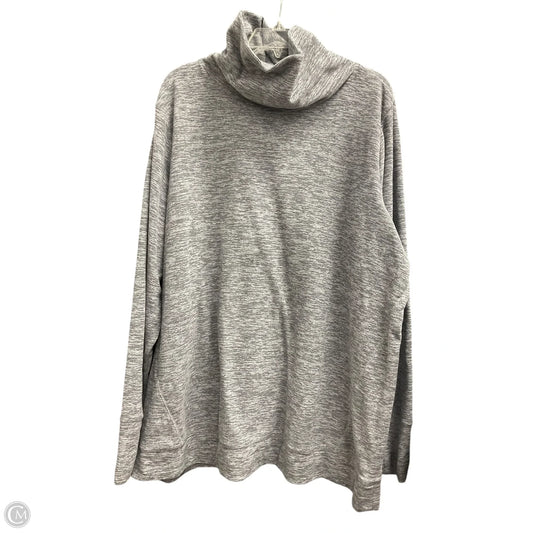 Athletic Top Long Sleeve Collar By Tek Gear In Black, Size: 2x