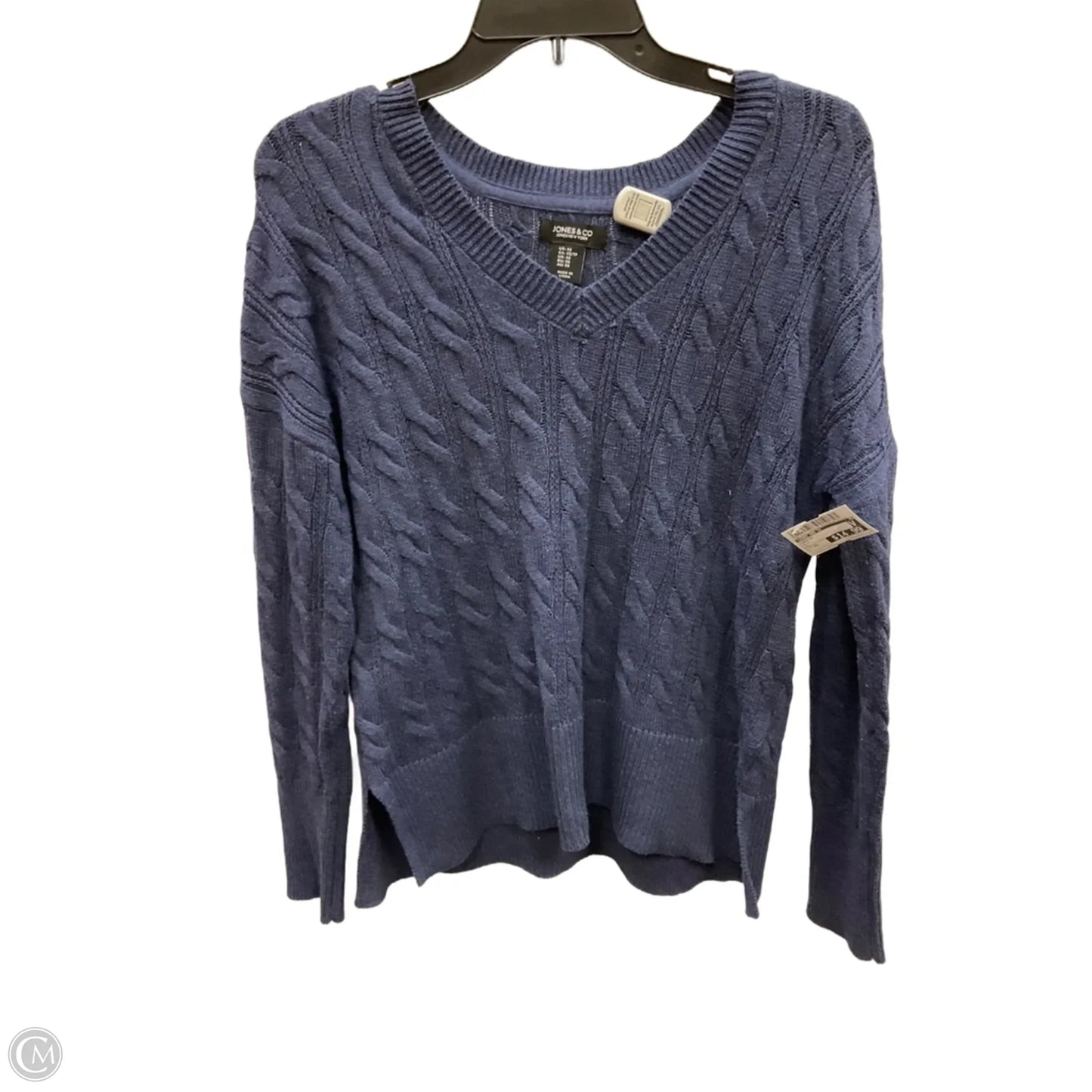 Sweater By Jones And Co In Blue, Size: Xs