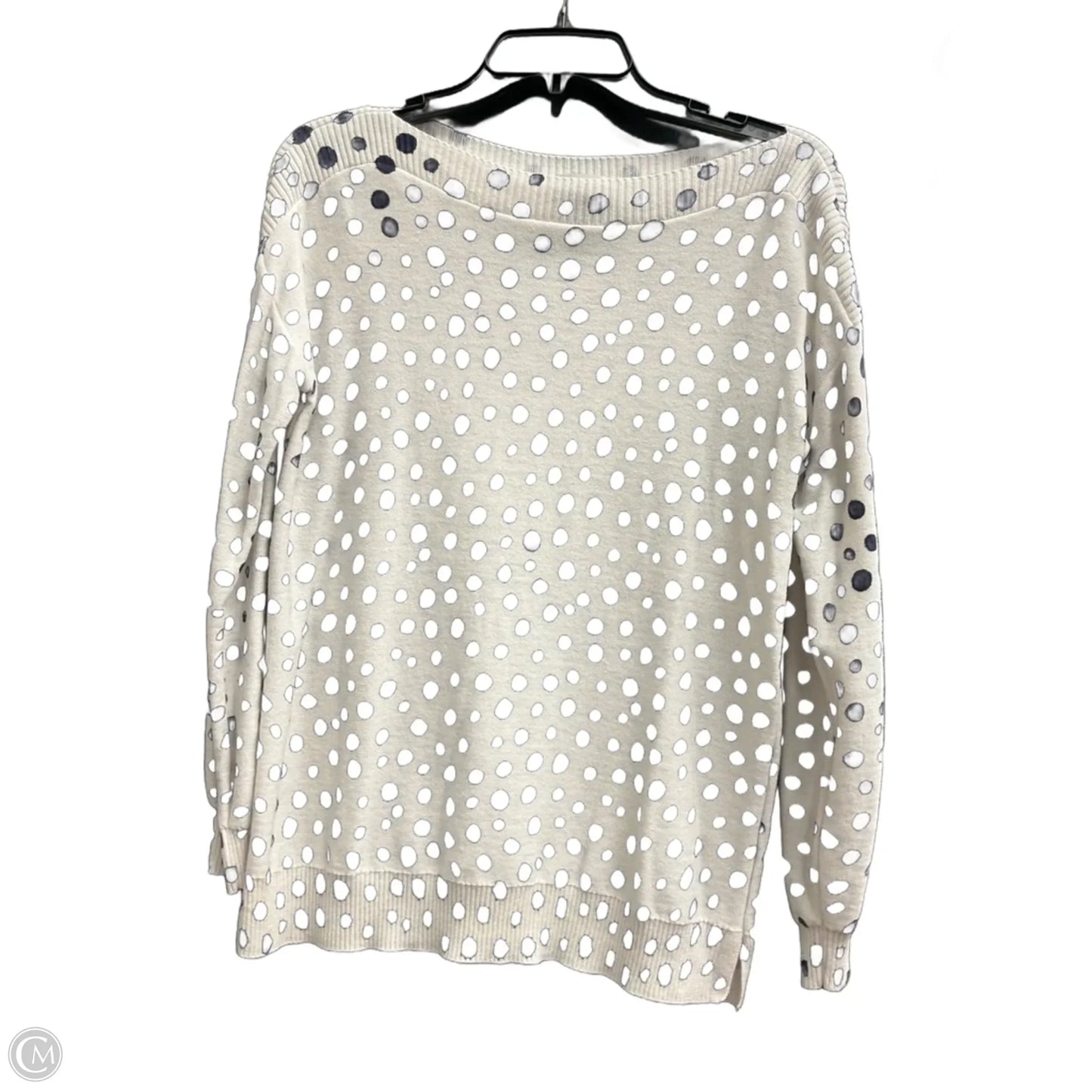 Top Long Sleeve By Loft In Polkadot Pattern, Size: S