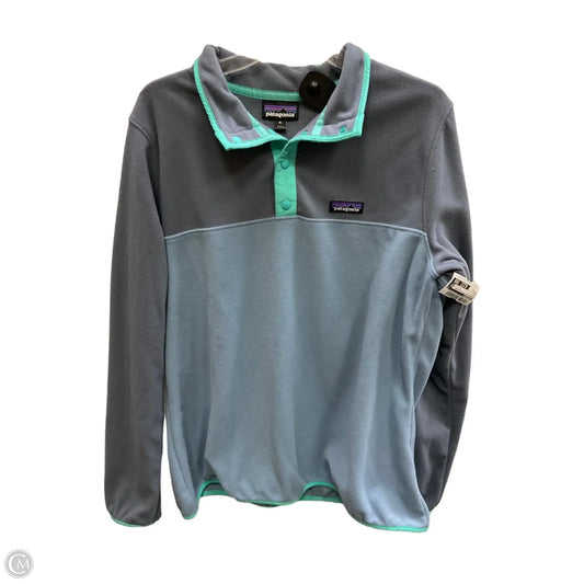 Athletic Top Long Sleeve Collar By Patagonia In Grey, Size: Xl