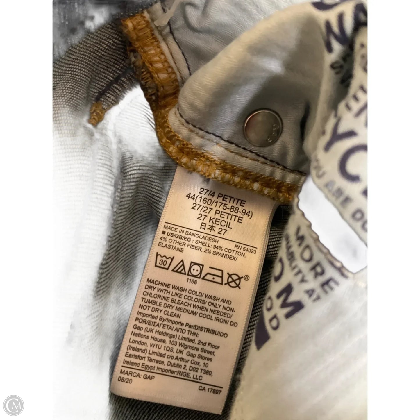 Jeans Skinny By Gap In Blue Denim, Size: 4p