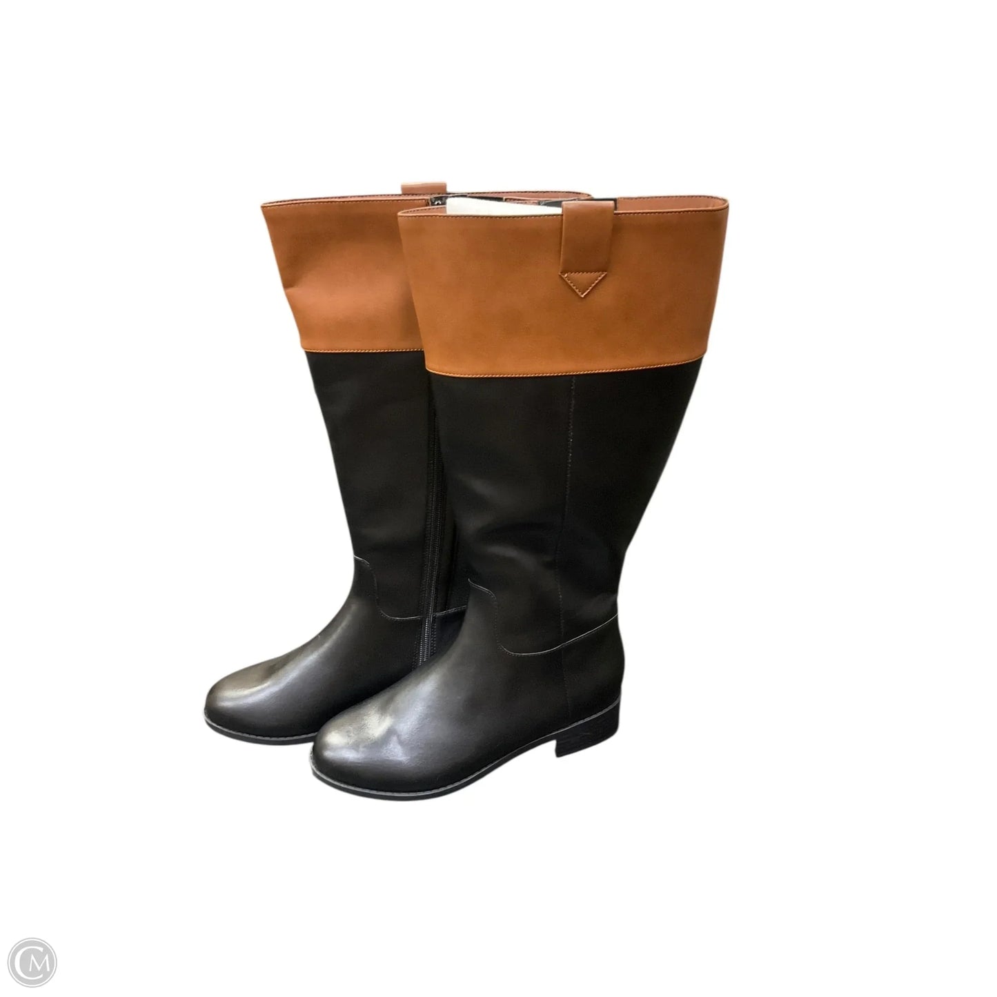 Boots Knee Flats By Lane Bryant In Black & Brown, Size: 9