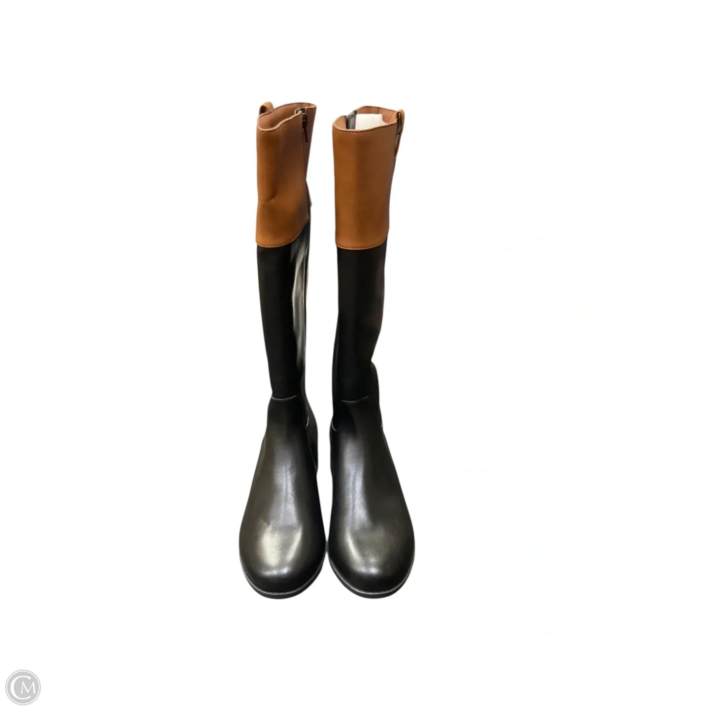 Boots Knee Flats By Lane Bryant In Black & Brown, Size: 9