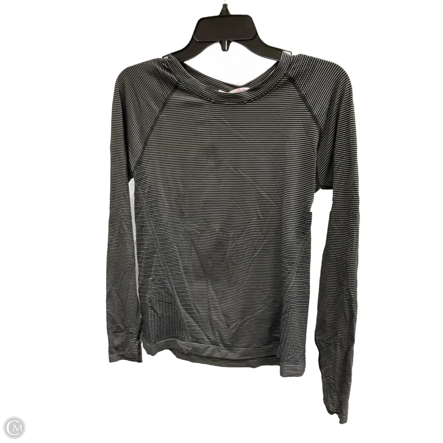 Athletic Top Long Sleeve Crewneck By Athleta In Striped Pattern, Size: M