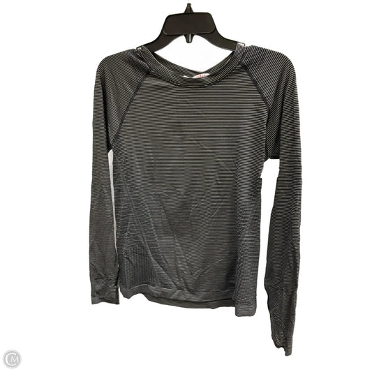 Athletic Top Long Sleeve Crewneck By Athleta In Striped Pattern, Size: M