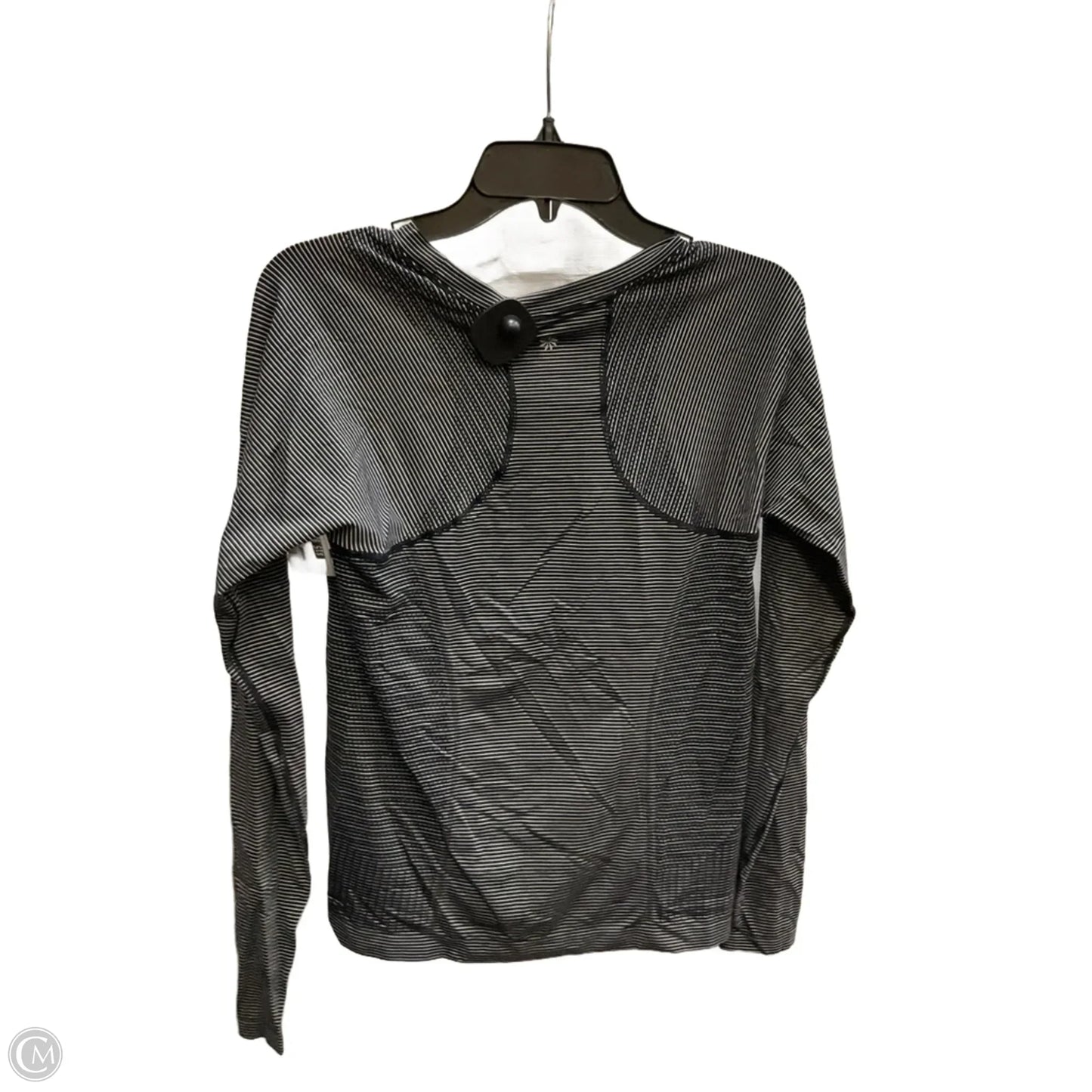 Athletic Top Long Sleeve Crewneck By Athleta In Striped Pattern, Size: M