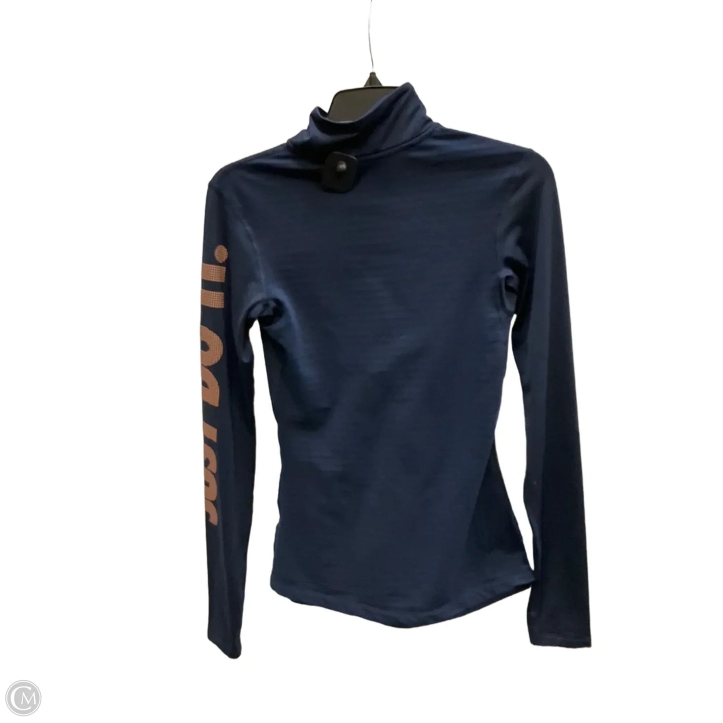 Athletic Top Long Sleeve Collar By Nike Apparel In Blue, Size: M