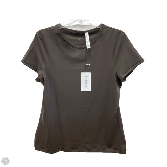 Athletic Top Short Sleeve By Athleta In Brown, Size: Xl