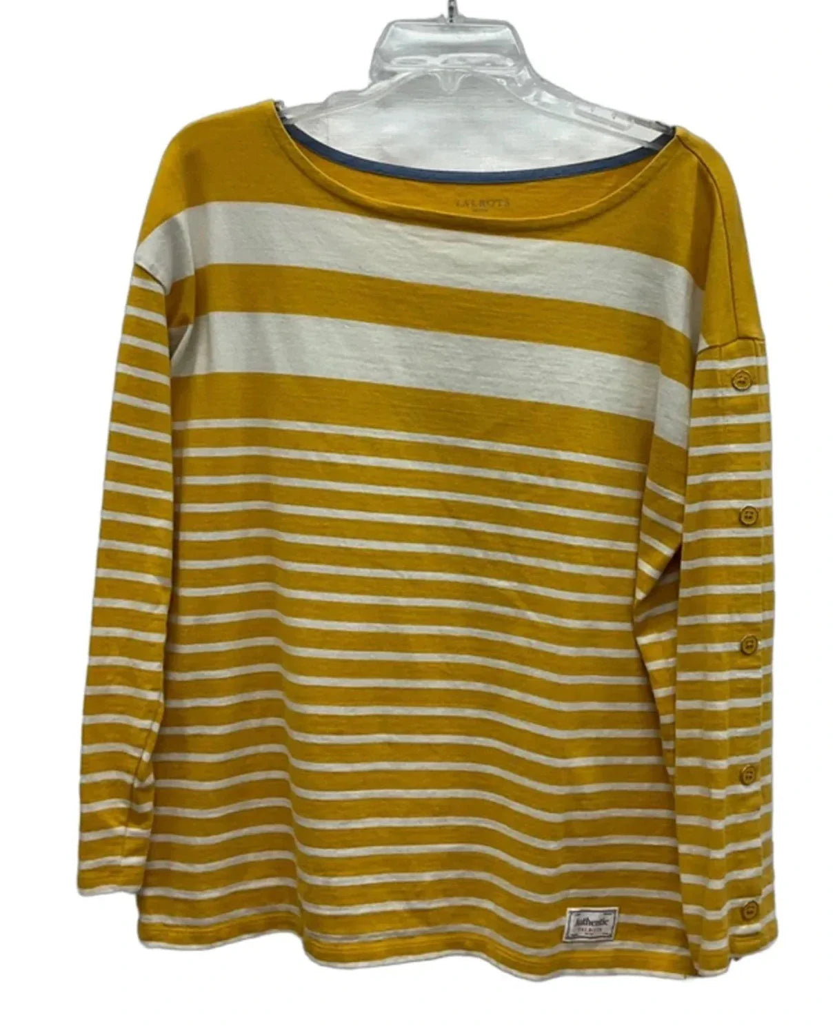 Top Long Sleeve By Talbots In Striped Pattern, Size: Lp