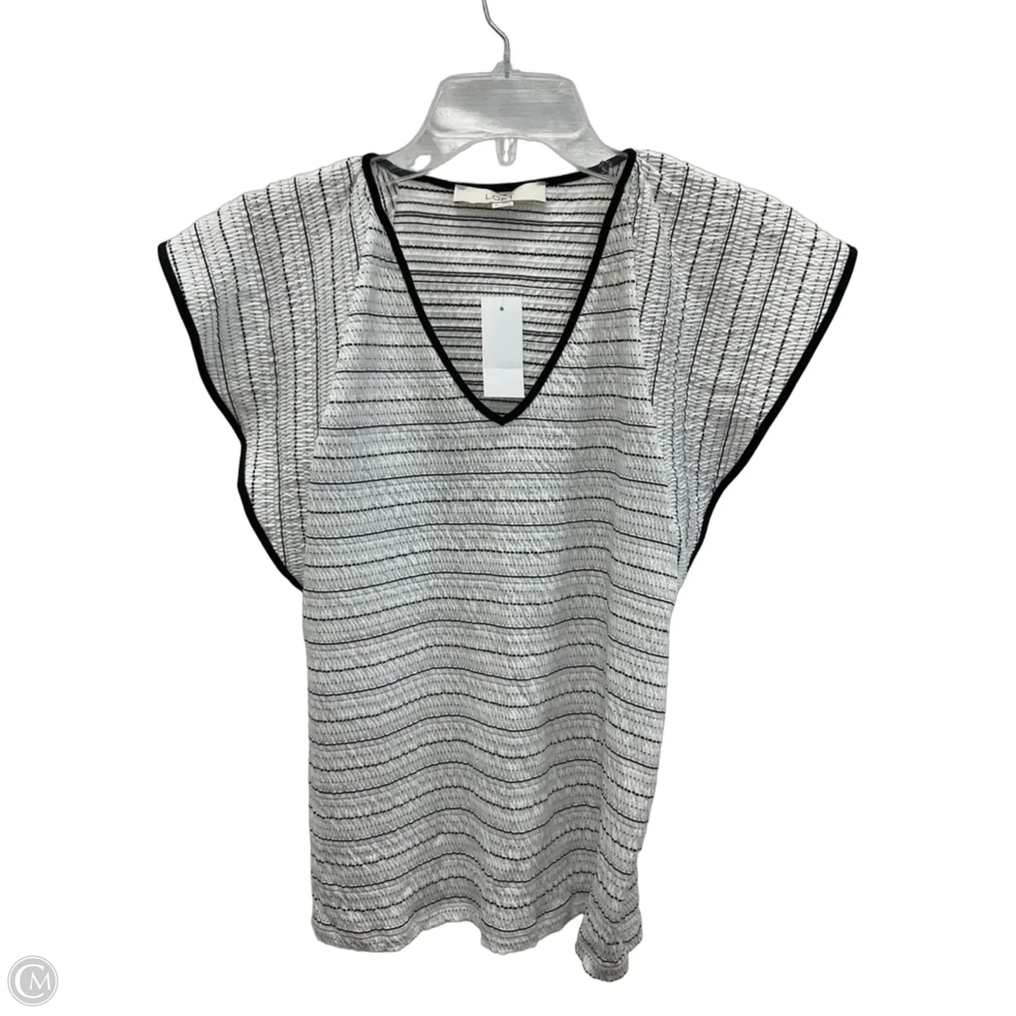 Top Sleeveless By Loft In Striped Pattern, Size: M