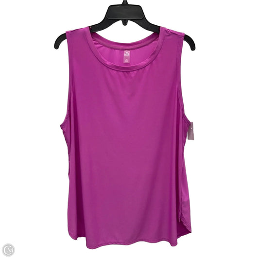 Athletic Tank Top By Mta Sport In Purple, Size: 1x