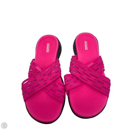 Sandals Flats By Skechers In Pink, Size: 9