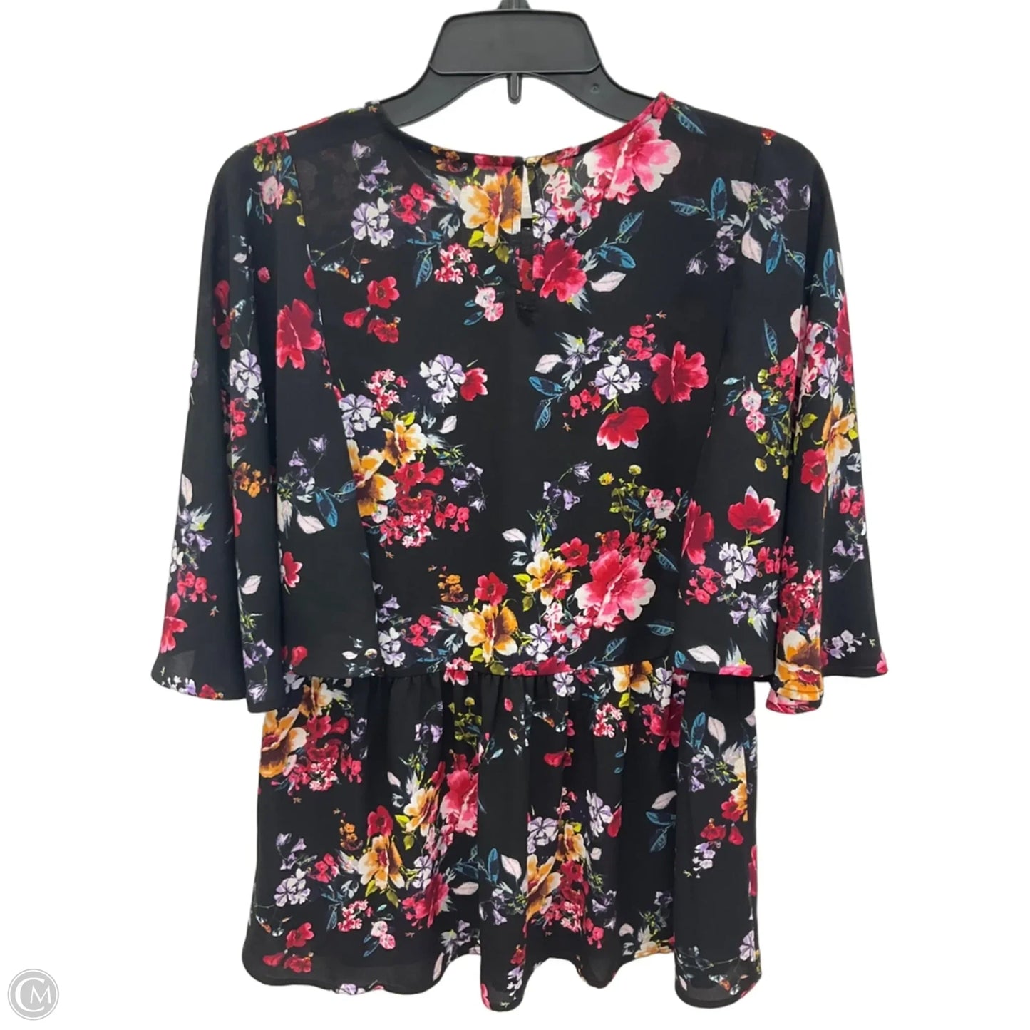 Top Short Sleeve By Express In Floral Print, Size: M