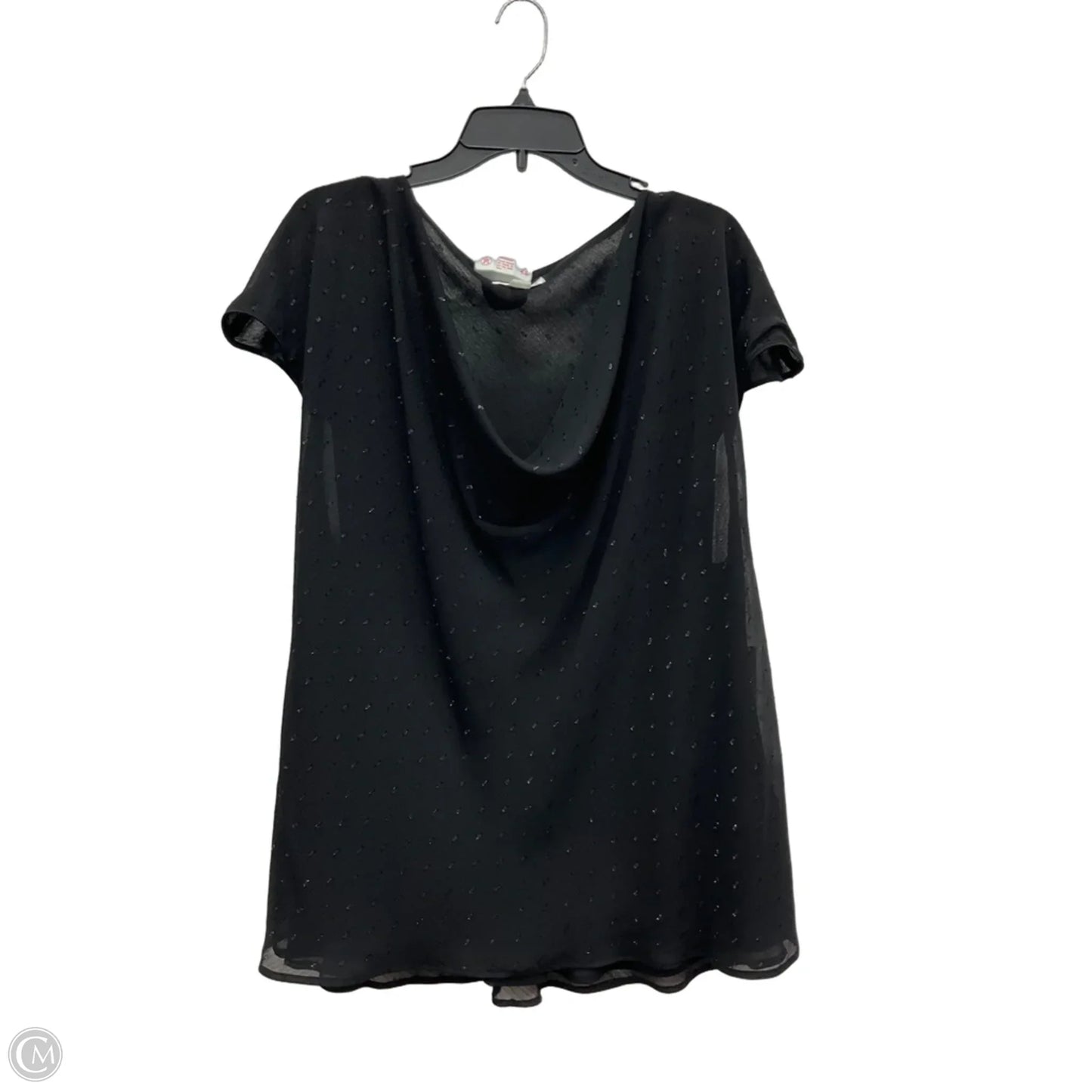 Top Short Sleeve By Calvin Klein In Black, Size: 3x
