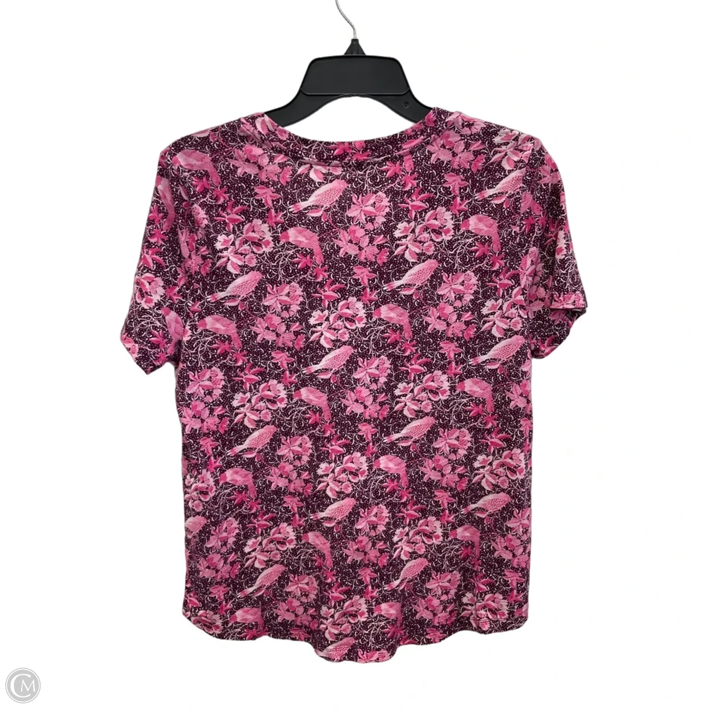 Top Short Sleeve Basic By Loft In Purple, Size: L