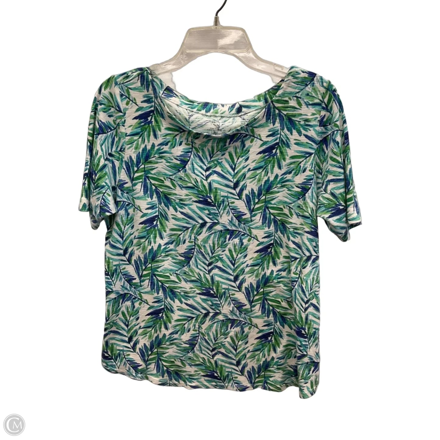 Top Short Sleeve By J. Jill In Blue & Green, Size: Lp