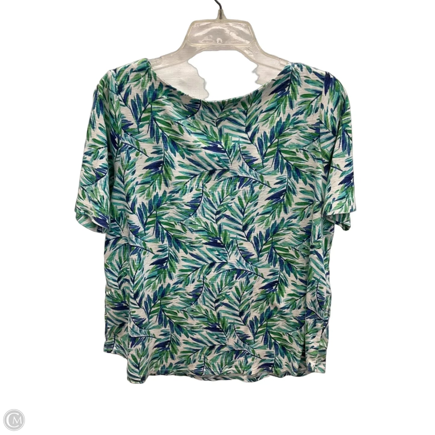 Top Short Sleeve By J. Jill In Blue & Green, Size: Lp