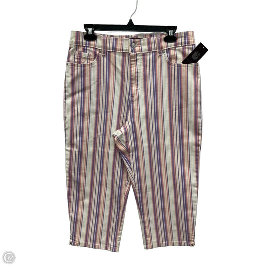 Capris By Gloria Vanderbilt In Striped Pattern, Size: 12