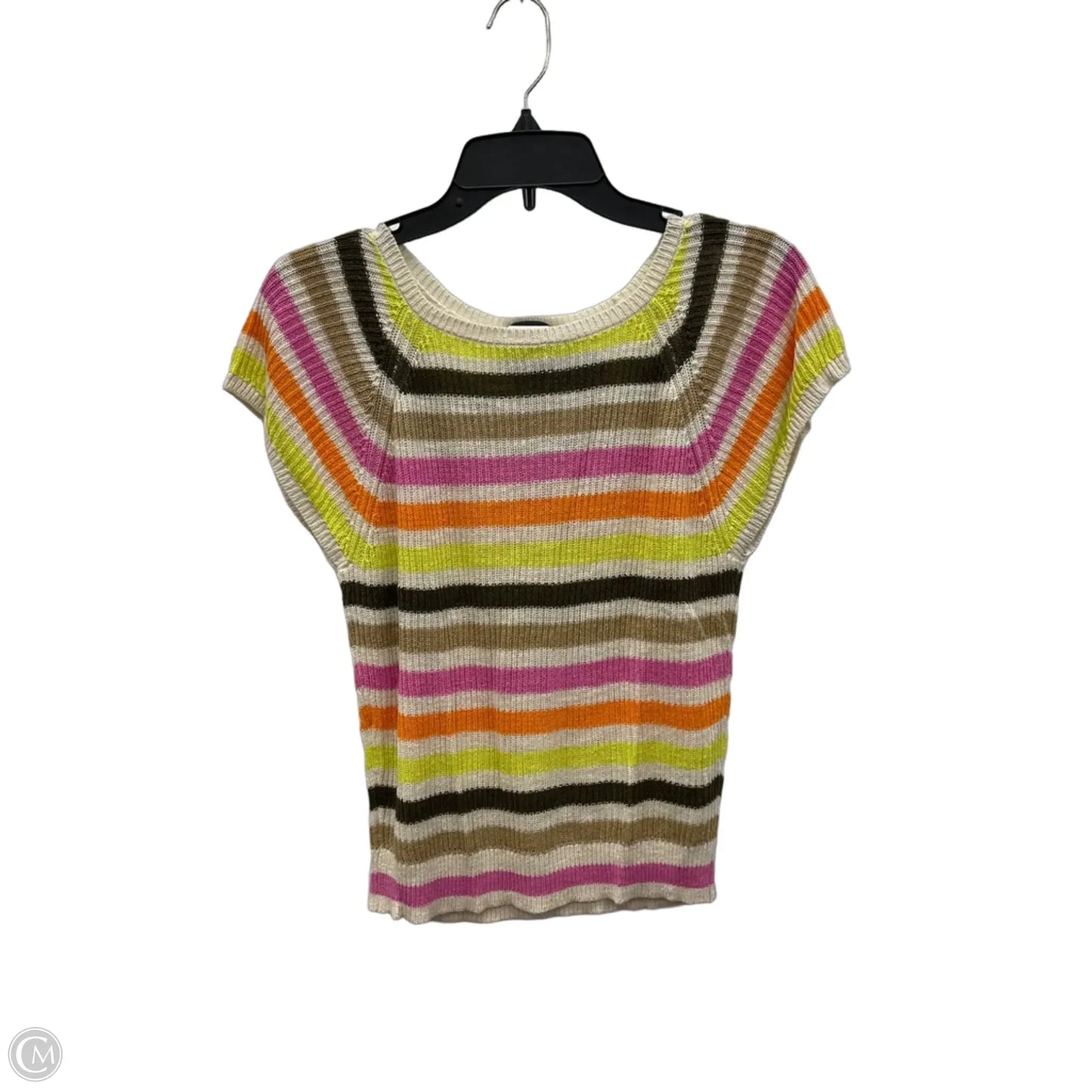 Top Short Sleeve By Loft In Striped Pattern, Size: Xs