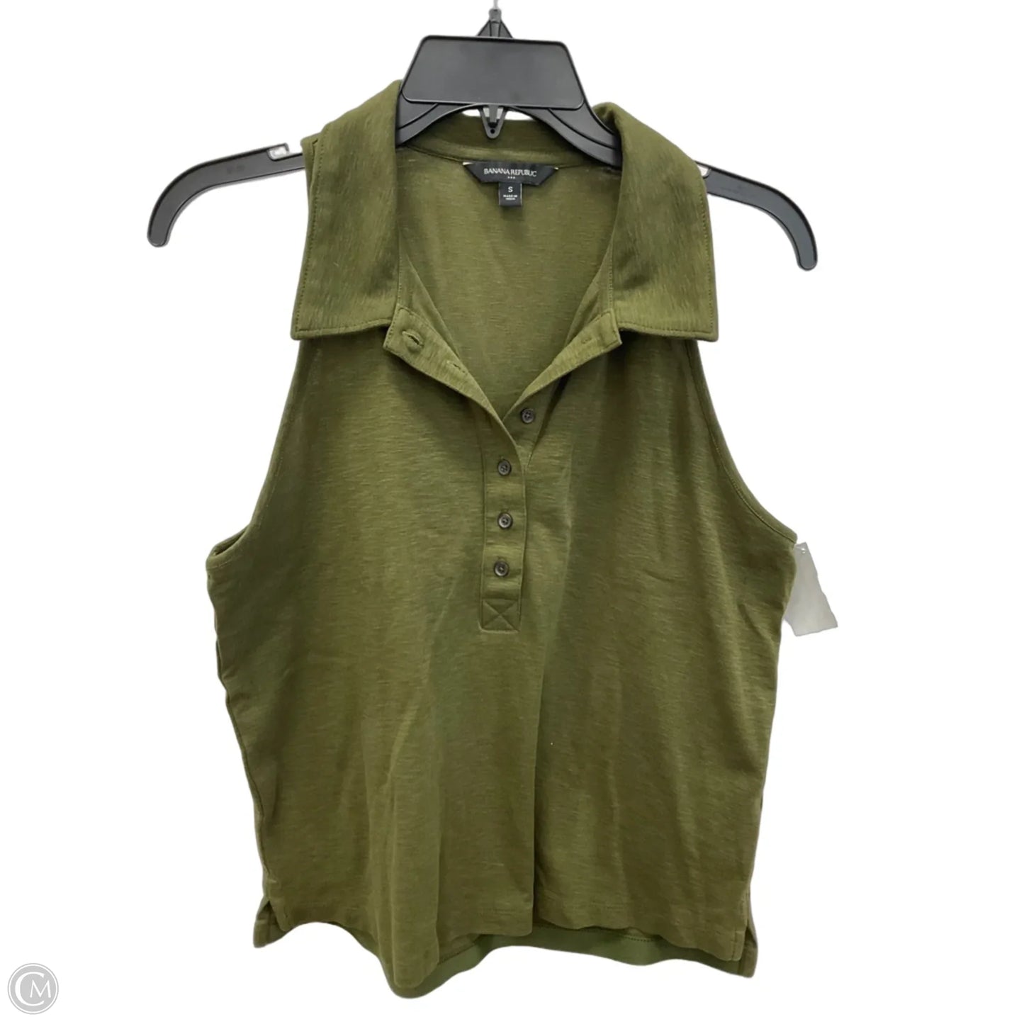 Top Sleeveless By Banana Republic In Green, Size: S