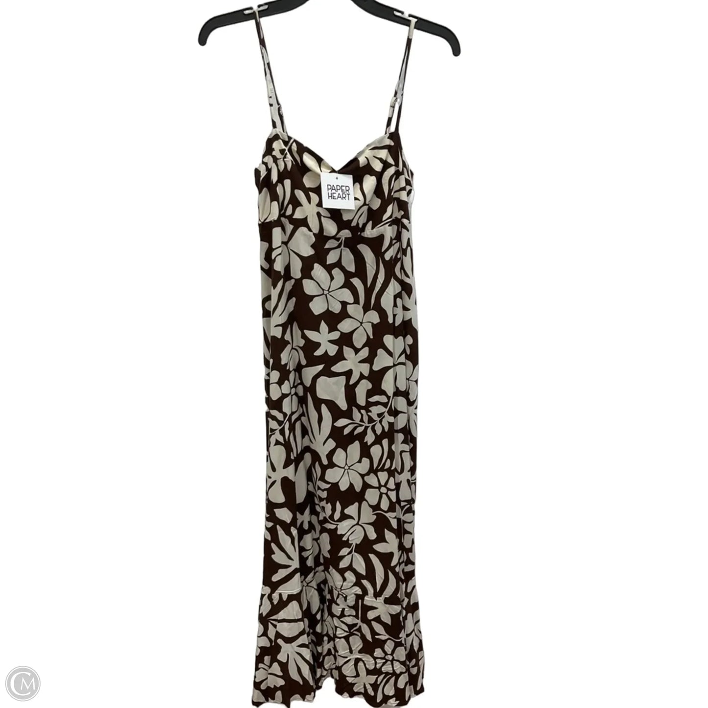 Dress Casual Maxi By Papermoon In Brown & Cream, Size: M