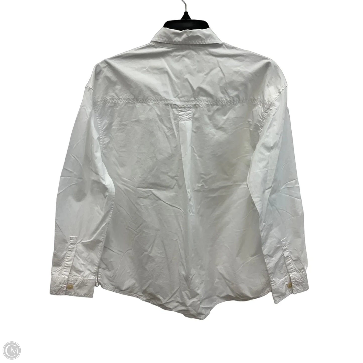 Blouse Long Sleeve By Gap In White, Size: S