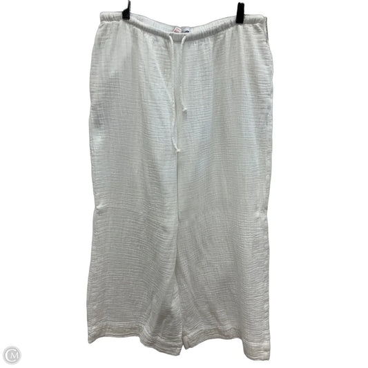 Pants Wide Leg By Cmb In White, Size: Xl