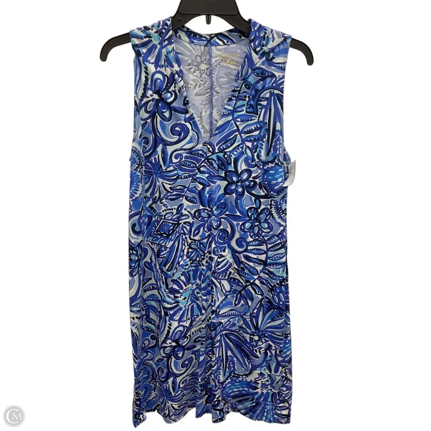 Dress Designer By Lilly Pulitzer In Blue & White, Size: M