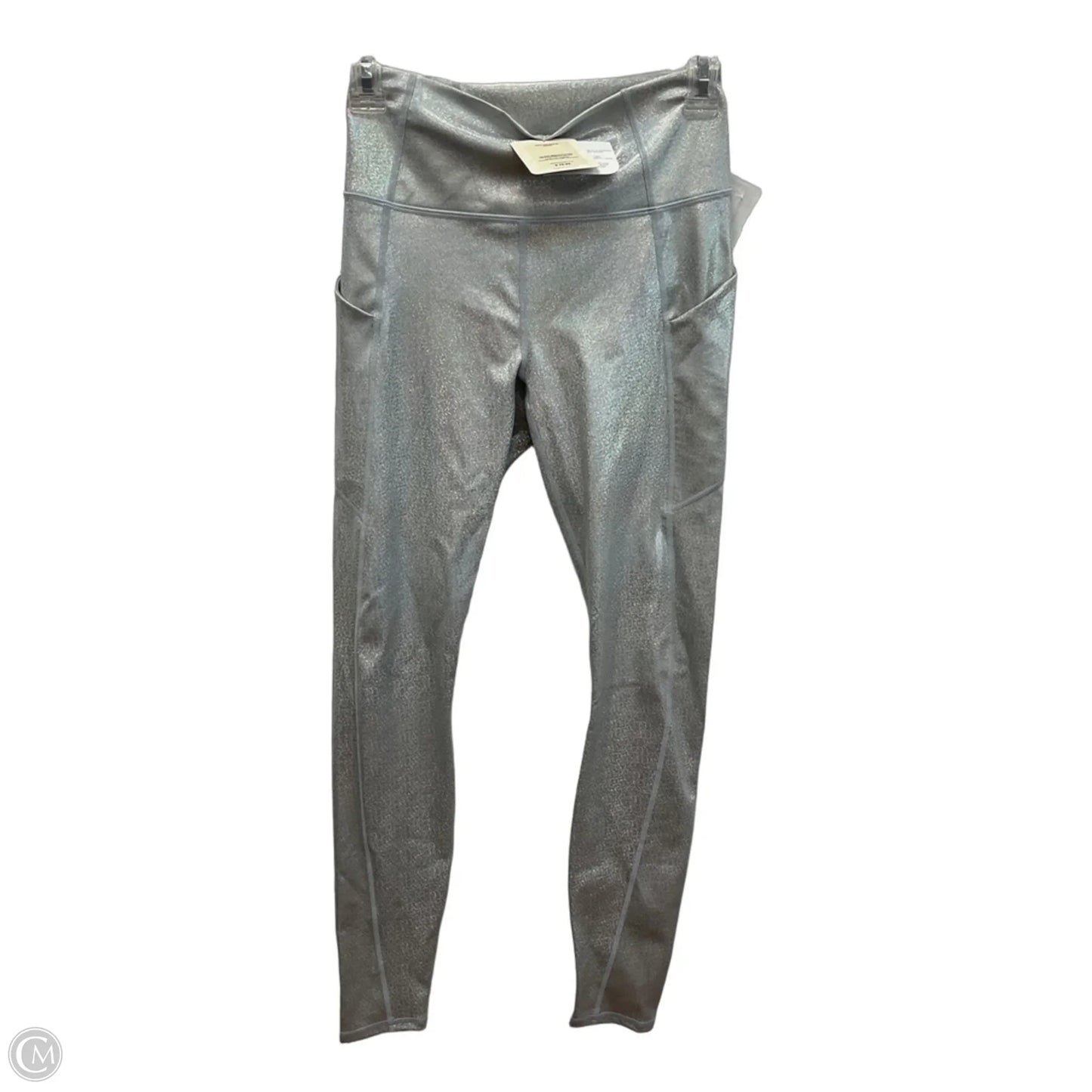 Athletic Leggings By Fabletics In Silver, Size: S